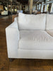 A chic, yet simple design, the Gunner Upholstered Sofa by Cisco Brothers boasts a streamlined frame supported by tapered legs. This sofa is beautifully detailed, with piping on the body and top stitch on cushions. It has a traditional yet sleek look, ideal for entertaining.  Photographed in Brevard Pewter. Amethyst Home provides interior design, new home construction design consulting, vintage area rugs, and lighting in the Nashville metro area.