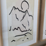 We love the clean contrast Mountain High II Art bings to a space. Original rendering by Bangkok-based art house Coup D'Esprit, this is framed within vertical grain white oak for a museum-quality look.  Compete the look with Mountain High I, III & IV!