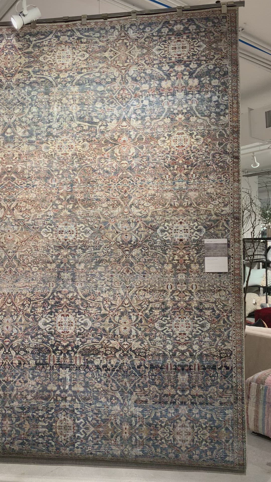 Durable, low pile, and soft underfoot, this rug is inspired by classic vintage and antique rugs. The Jules Chris Loves Julia Denim / Spice rug from Loloi features a beautiful vintage pattern and patina. The rug is easy to clean and maintain and perfect for living rooms, dining rooms, hallways, and kitchens!