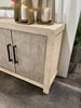 We love how the reclaimed pine and white and grey wash brings an antique, organic feel this Merwin Sideboard.  Reclaimed Pine Natural Sealed Finish with White and Grey Wash