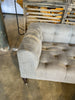 This JD Field Bench with Back - Upholstered is a glorious, tufted field bench on casters with leaps of old world meets modern style!  A design collaboration between Cisco Home x John Derian.  As shown in JD Vintage Steel 100% Linen. Amethyst Home provides interior design, new home construction design consulting, vintage area rugs, and lighting in the Winter Garden metro area.