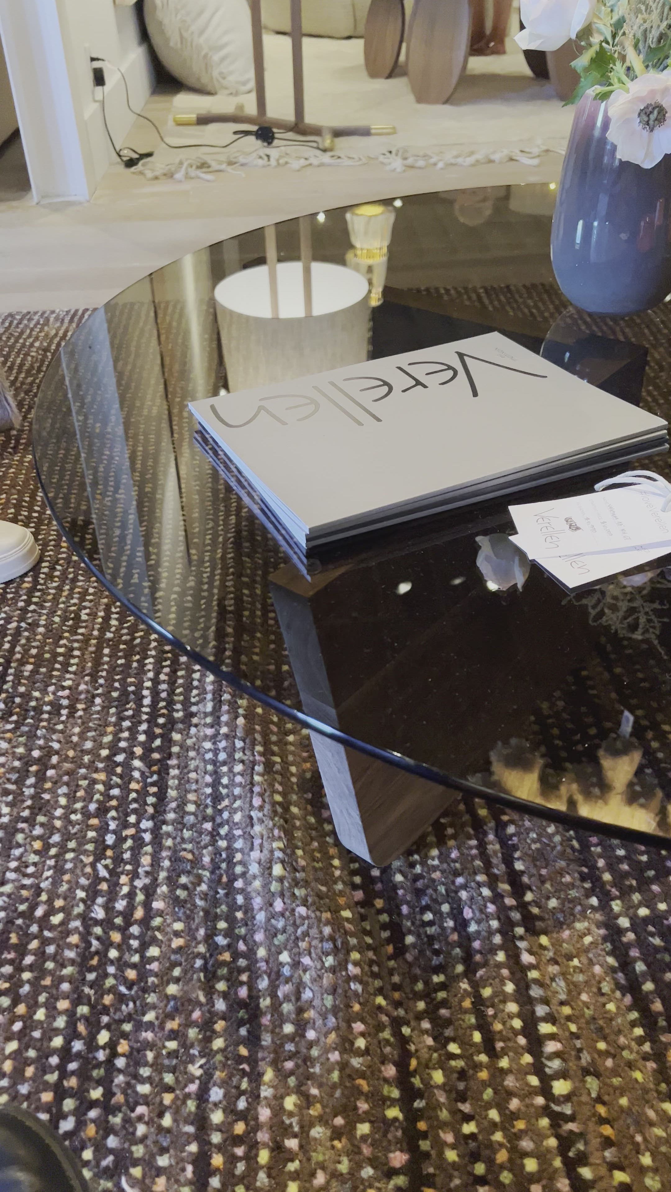 The Valencia Coffee Table is bench-crafted with sustainably harvested hardwood in Verellen's North Carolina atelier. Each table is handmade and takes 8 to 12 weeks for delivery. Amethyst Home provides interior design, new home construction design consulting, vintage area rugs, and lighting in the Dallas metro area.