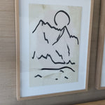We love the clean contrast Mountain High II Art bings to a space. Original rendering by Bangkok-based art house Coup D'Esprit, this is framed within vertical grain white oak for a museum-quality look.  Compete the look with Mountain High I, III & IV!