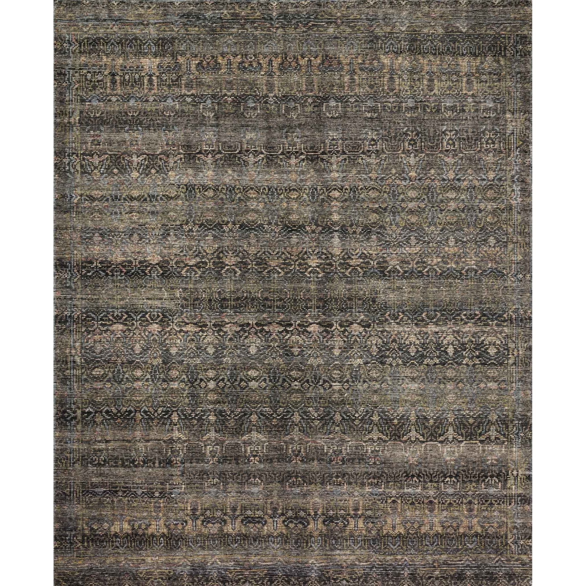 Hand-knotted in India of 100% wool, the Amara Collection creates a casual yet refined vibe with high-end appeal.  Hand Knotted 100% Wool AMM-03 Charcoal/Lagoon