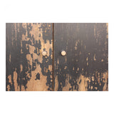 The rustic look to this Artists Small Sideboard is extremely versatile, fitting both the industrial and farmhouse aesthetics. The golden knobs open to shelves, perfect for those families needing extra storage.   Size: 48"W x 16"D x 33.5"H Material: Solid Mango, Iron Legs