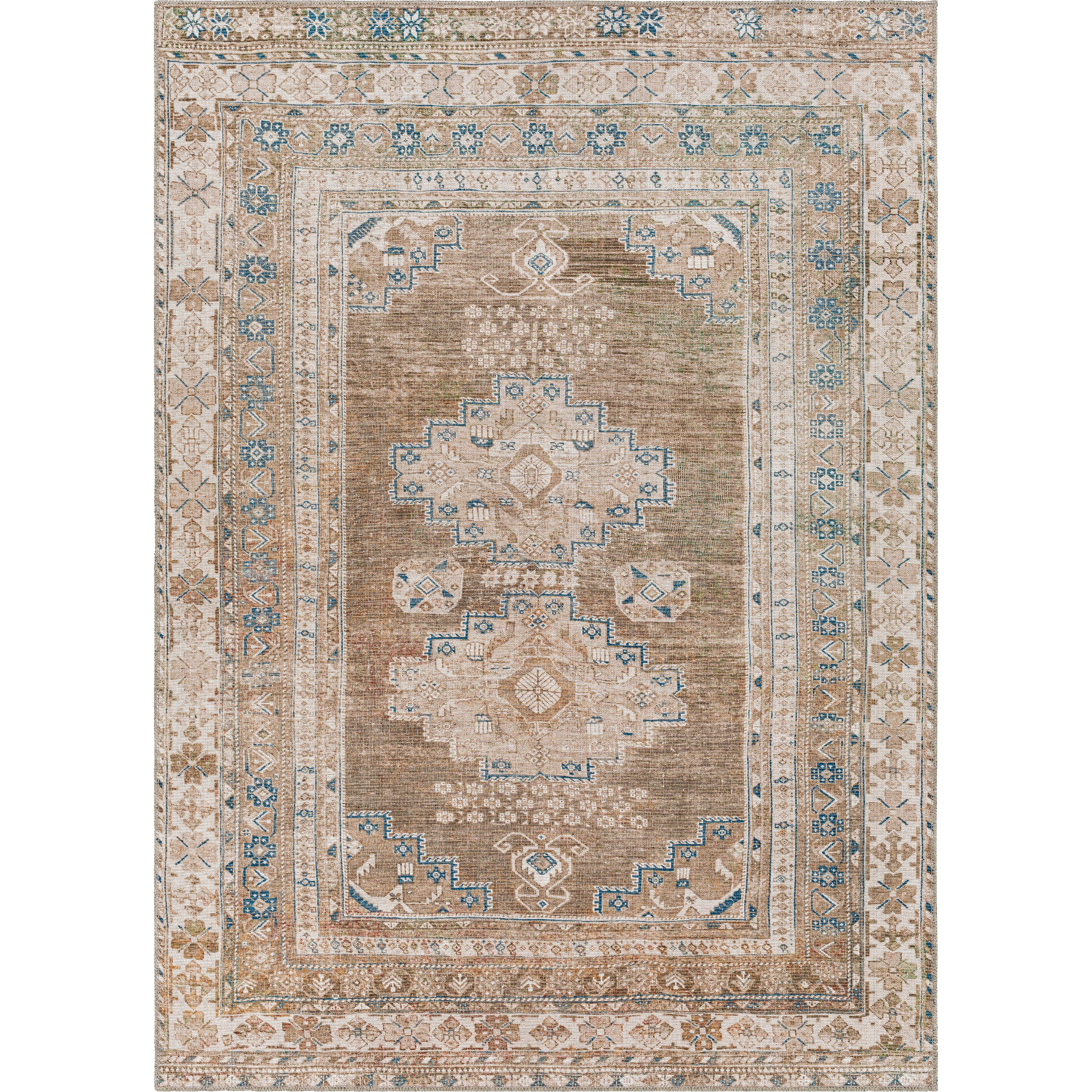 A machine washable favorite - the Violet rug is an earthy take on a vintage rug. It features a unique low pile perfect for ease of doors and robot vacuums. Soft to the touch and durable for your messiest spots. Amethyst Home provides interior design, new home construction design consulting, vintage area rugs, and lighting in the Kansas City metro area.
