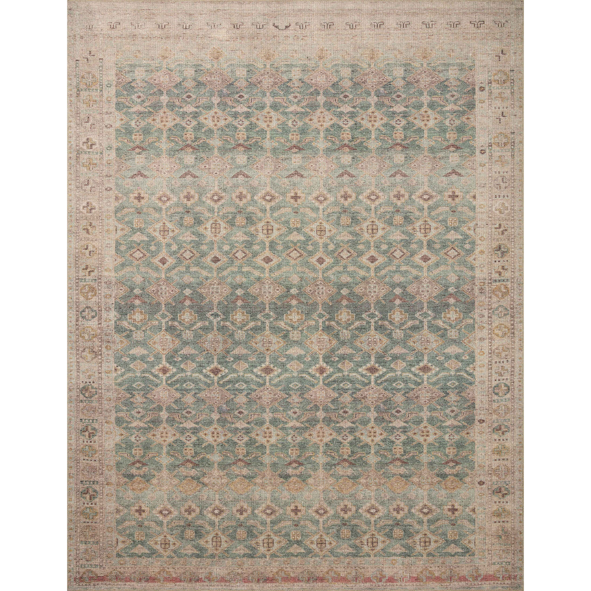 Angela Rose x Loloi Aubrey Aqua / Sand Rug