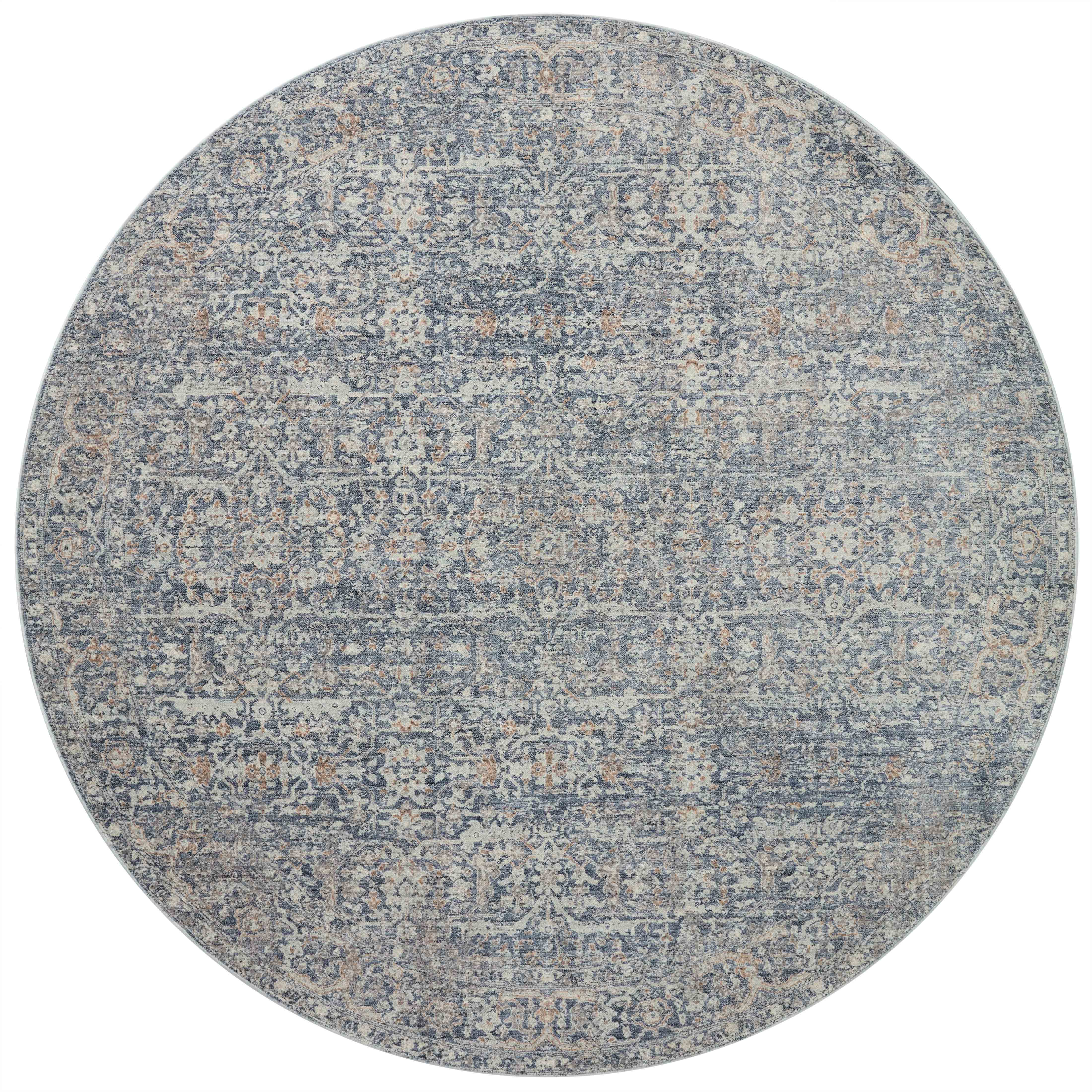 The Angela Rose x Loloi Blake BLA-03 Denim / Taupe rug features traditional motifs that have softened into the background, making it an effortless neutral in any room. Muted earth-toned palettes complement a range of furniture, while subtle cream-colored fringe at the edges add texture and framing. Amethyst favorite! Amethyst Home provides interior design services, furniture, rugs, and lighting in the Miami metro area.