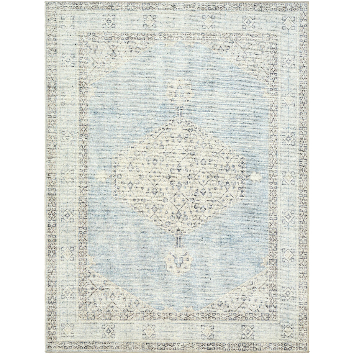 Becki Owens x Surya Lila Denim Medallion Area Rug