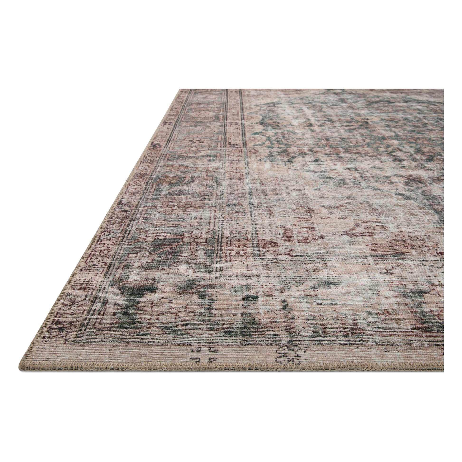 Inspired by interior designer Amber Lewis' penchant for vintage rugs, the Georgie Collection features a printed construction with incredible durability, color saturation, and no shedding. The rug's low, flat pile is designed for easy vacuuming and feels smooth underfoot. Georgie also carries the Oeko-TexÂ® label, ensuring the rug's materials do not contain harmful substances. Amethyst Home provides interior design, new construction, custom furniture, and area rugs in the Boston metro area.