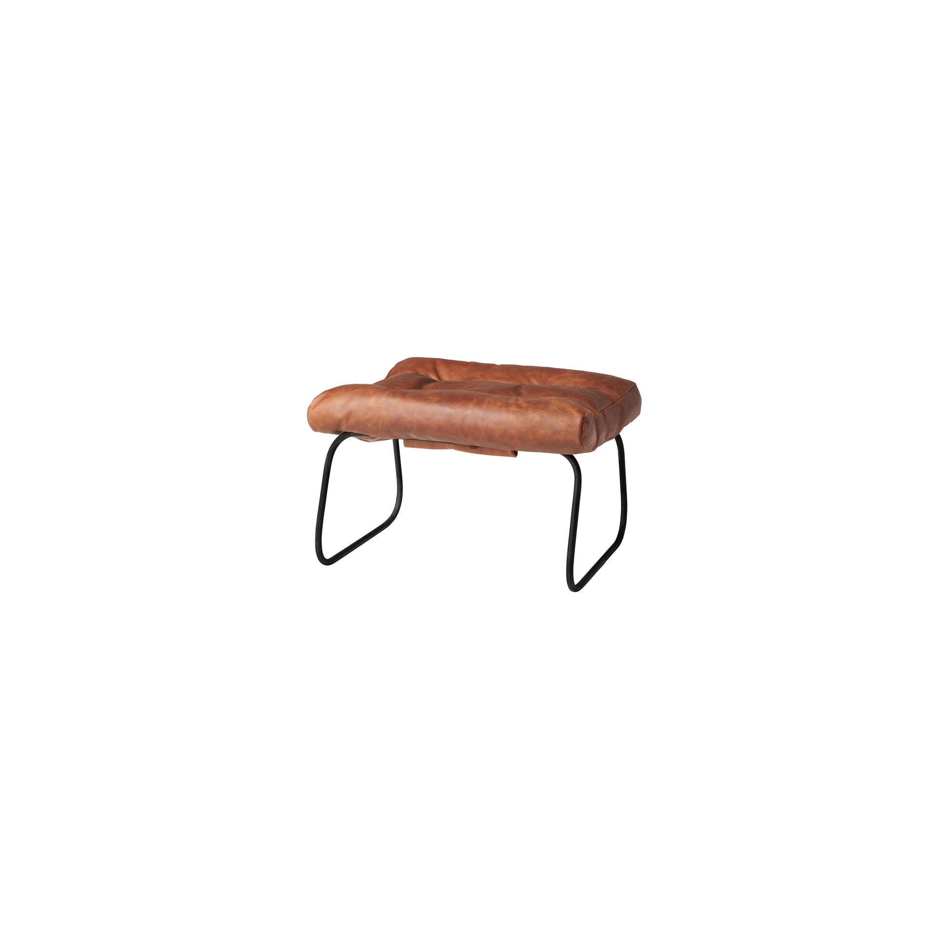 Like "sitting in an American baseball glove" -- the Brando Leather Chair Set from Cisco Brothers was love at first sit in this unique chair! We compare the feel to sitting in a hammock. As shown in Spur Terracotta leather.  Size: 27"w x 36"d x 32"h Seat space: 25"w x 19"d x 17.5"h Ottoman: 25"w x 20"d x 16.5"h