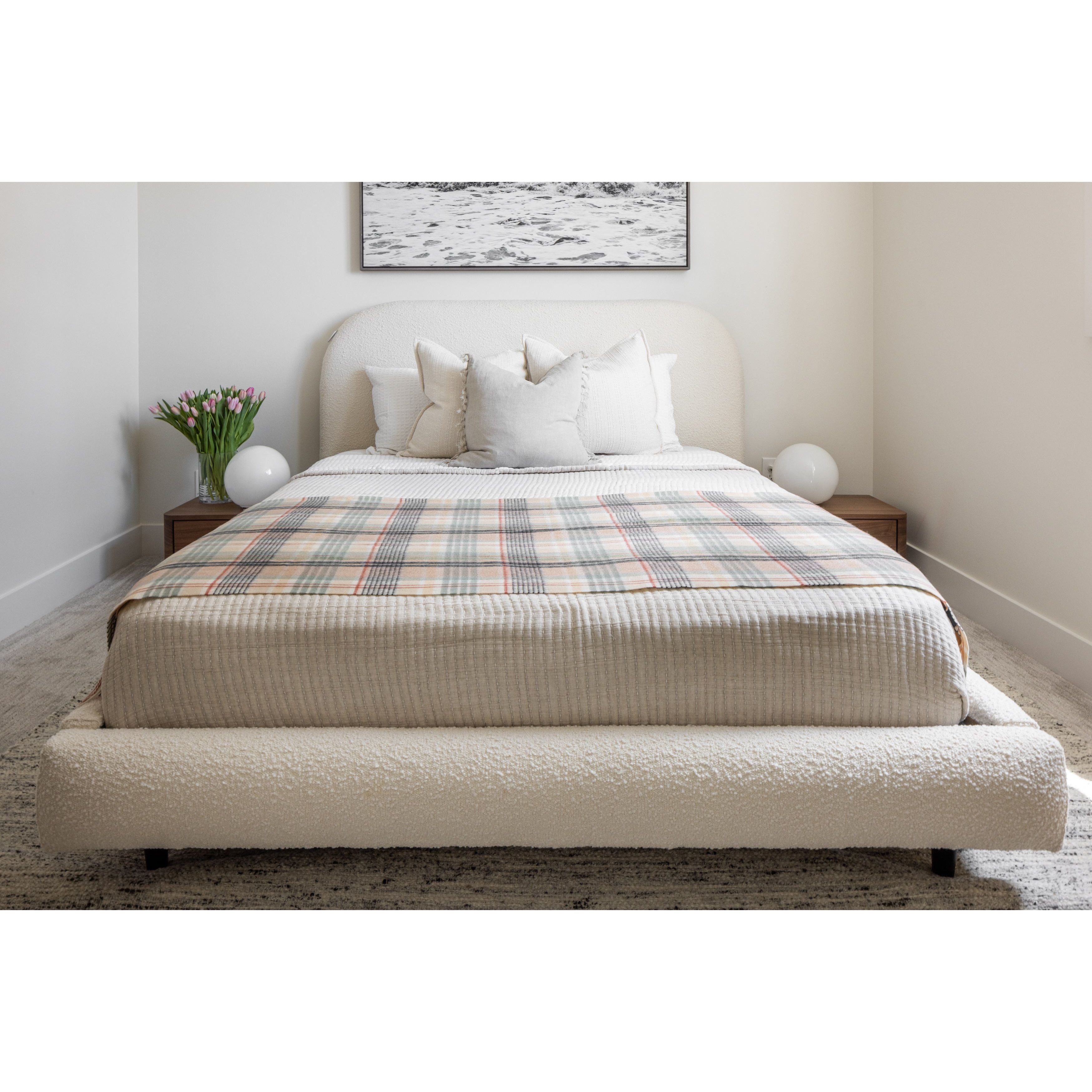 Featuring Marlene Bed by Dovetail at Amethyst Home. We love the rounded edges of this Marlene Bed. The off white boucle brings a textured, warm look to any bedroom. 



Linen with Pine Wood Frame

Off White Boucle Upholstery with Black Wood Legs 


Queen Size: 71"l x 89"d x 43"h King: 87"l x 89"d x 43"h.  Amethyst Home provides interior design, new home construction design consulting, vintage area rugs, and lighting in the Park City metro area.