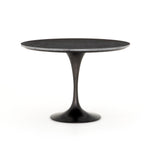 Featuring Powell 55" Dining Table - Bluestone by Four Hands at Amethyst Home. Classic tulip shaping is recast with a rustic black iron finish topped with a solid bluestone table top. This cute bistro style dining table is perfectly sized for a cozy breakfast nook.
Overall Dimensions: 55"W x 55"L x 29.50"H
Colors: Dark Rustic Black, Ebony, BluestoneMaterial.  Amethyst Home provides interior design, new home construction design consulting, vintage area rugs, and lighting in the San Diego metro area.