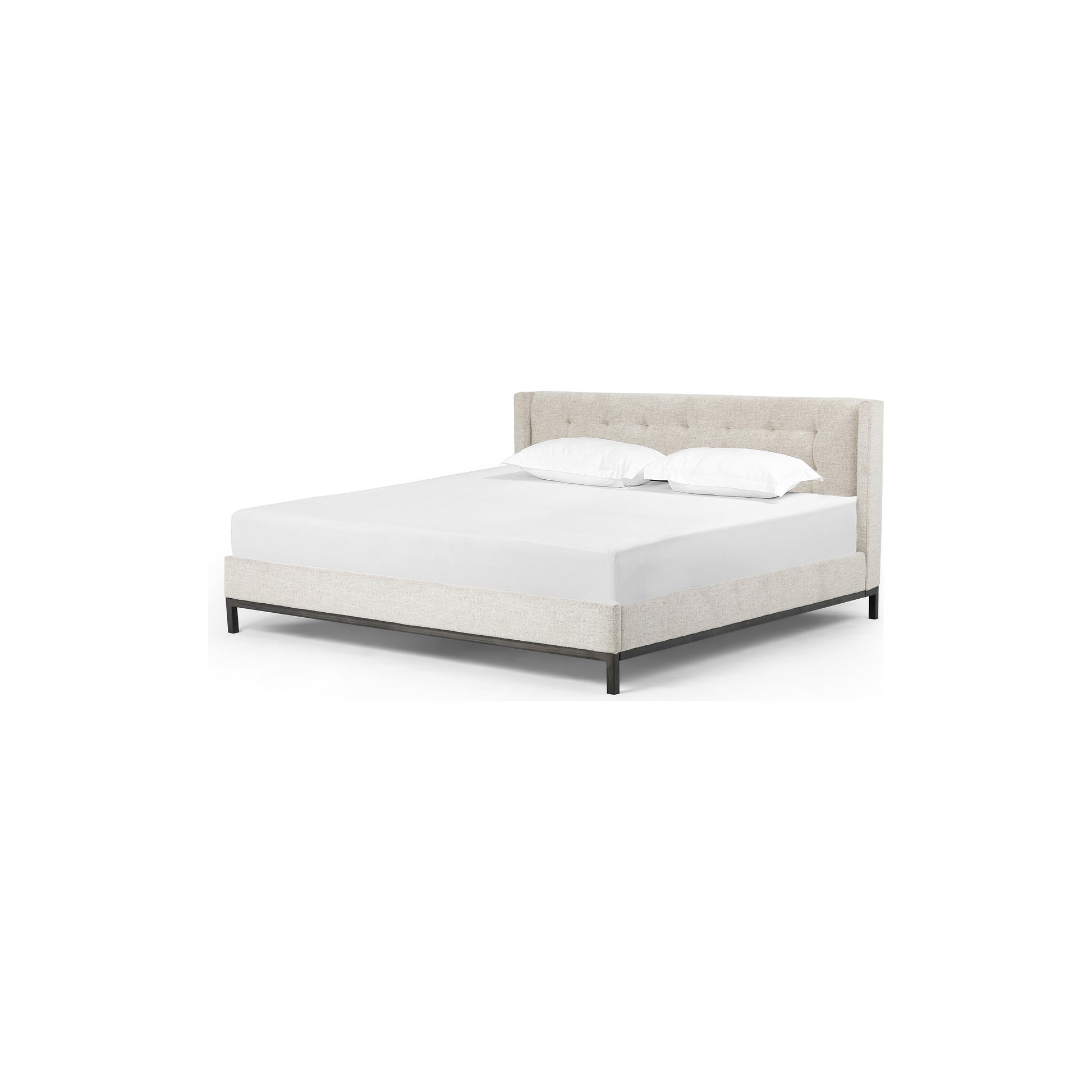 Newhall Plushtone Linen King Bed - Amethyst Home
