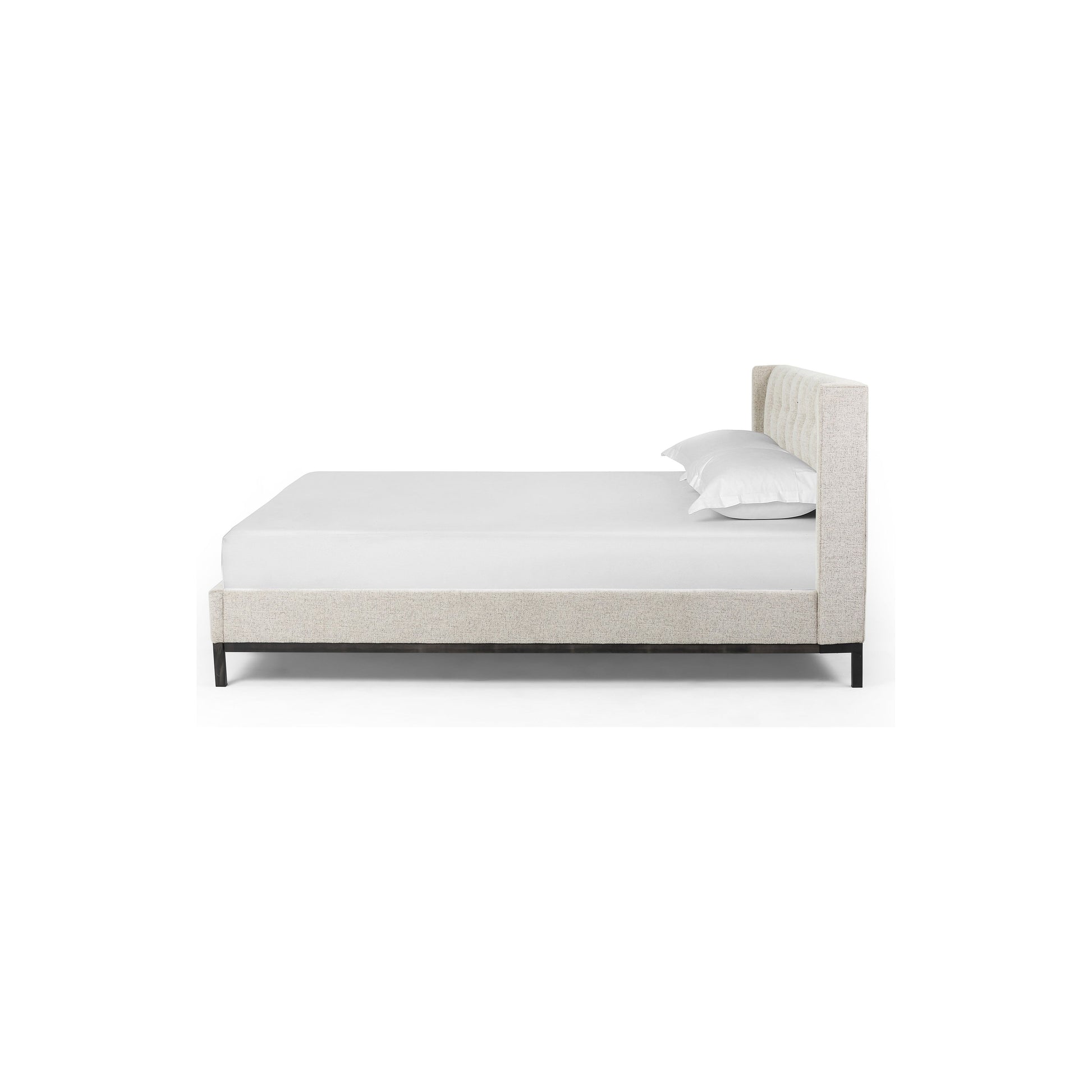 Newhall Plushtone Linen King Bed - Amethyst Home