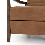 Featuring Chance Warm Taupe Dakota Leather Recliner by Four Hands at Amethyst Home. The Chance Recliner has an invitingly curved seat with dramatic horizontal channels is covered in soft, camel-colored top-grain leather. Rich, tonal frame captures alluring negative—and positive—spaces. A push recliner takes this forward-thinking lounger to the next level.
Ove.  Amethyst Home provides interior design, new home construction design consulting, vintage area rugs, and lighting in the Dallas metro area.