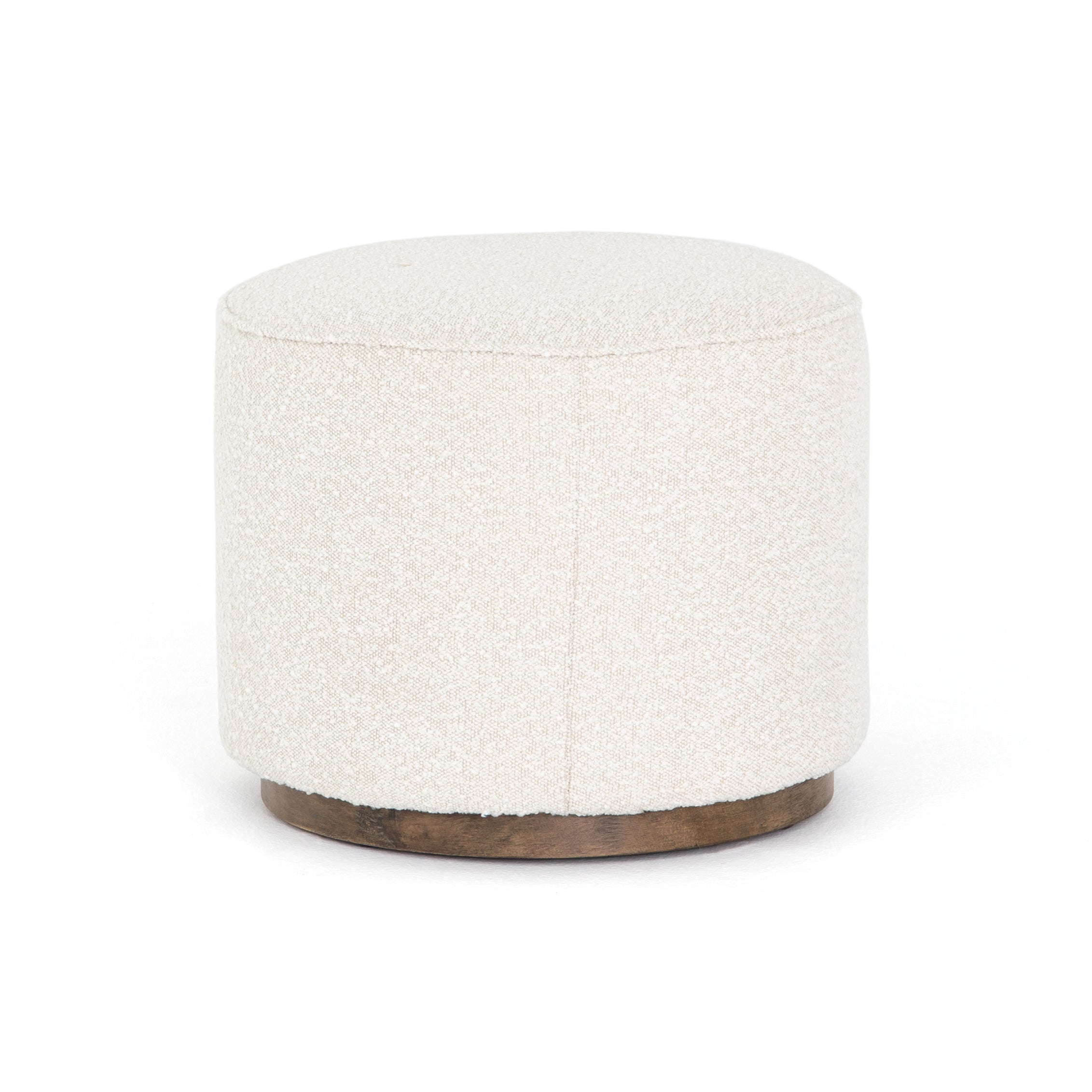 Sinclair Round Ottoman - Knoll Natural - Amethyst Home