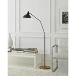 Featuring Charlton Floor Lamp by Visual Comfort at Amethyst Home. The Charlton Floor Lamp by Visual Comfort has a three points of movement and is the perfect lamp for your desk, living room, or other area needing extra lighting. 
Designer: AERIN
Height: 51" - 63"Width: 12"Extension: 42"Base: 12" RoundSocket: E26 Keyless w/ Floor SwitchWattage: 60 AWeight: 2.  Amethyst Home provides interior design, new home construction design consulting, vintage area rugs, and lighting in the Monterey metro area.