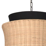 Featuring Chrisley Pendant Light by Dovetail at Amethyst Home. Made of fabric and beautifully natural woven rattan, the Chrisley Pendant Light is a wonderfully modern and airy fixture to hang above your kitchen island or bedroom nightstands.
Material: Fabric Shade with Rattan and IronFinish: Black Lamp Shade with Natural Rattan and Matte Black IronRequires 3 E12 BulbsMade in China Width: 20 in. Amethyst Home provides interior design services, furniture, rugs, and lighting in the Austin metro area.