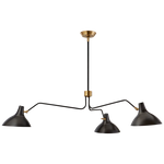 Charlton Large Triple Arm Chandelier is a sleek and elegant chandelier that will hypnotize its audience. You will become mesmerized as the intricately fashioned chandelier coils and bends in golden spirals; weaving itself elaborately within the sharp polished lines of the hexagonal silhouette. Th graceful pattern of the metal detailing compliments the painted wood component of this piece. Amethyst Home provides interior design services, furniture, rugs, and lighting in the Calabasas metro area.