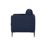 Featuring Benedict Upholstered Chair - Custom by Cisco Brothers at Amethyst Home. The Benedict Chair - Custom by Cisco Brothers is a modern design with clean lines and sleek metal legs in black rust. It has a fresh and functional aesthetic with no-sag support. As a small scale sofa, its ideal for apartment living and suitable for any occasion. Photogra.  Amethyst Home provides interior design, new home construction design consulting, vintage area rugs, and lighting in the Winter Garden metro area.