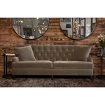Featuring Henderson Upholstered 96" Sofa by Cisco Brothers at Amethyst Home. This romantic Henderson Upholstered Sofa Family by Cisco Brothers anchors your space with classic style elegantly appointed in this collection. The Henderson is a true style sophisticate with a button-tufted back and graceful curves. The Dimitri legs complete the look with beautiful de. Amethyst Home provides interior design, new home construction design consulting, vintage area rugs, and lighting in the Miami metro area.