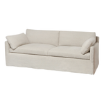 This Louis sofa is a shop favorite -- simply beautiful and so comfortable for the modern family!  The Louis Sofa blends modern and coastal aesthetics with clean lines, a straight skirt, and a subtle 2" slit. It’s two-over-two cushions provide the perfect seating to catch up with old friends or entertain new ones. Photographed in Logan Silver.