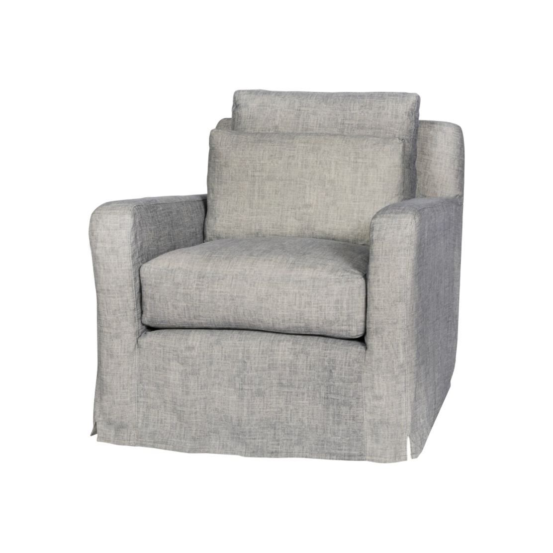 This deep and low resting Malibu Chair is one of our absolute favorites by Cisco Brothers!  As shown slipcovered Nolita Denim, a similar fabric to Brevard Rose 100% linen, and Brevard Burlap.   Size: 33"w x 29"h x 39"d