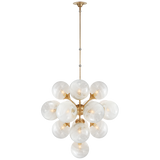 Featuring Cristol Large Chandelier by Visual Comfort at Amethyst Home. We love the white strie glass globes on this Cristol Large Chandelier by Visual Comfort. It brings a stunning and unique look to any living room, dining room, or kitchen.
Overall Dimensions: 33.25" L x 33.25" W x 62" HWeight: 70 lbs..  Amethyst Home provides interior design, new home construction design consulting, vintage area rugs, and lighting in the Nashville metro area.