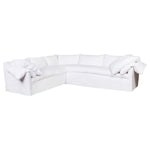 Wind down from a long day in this comfortable, easy-care slipcovered Donato 2 Arm Sectional by Cisco Brothers. This casual, chic sectional will bring the whole family together for years to come. Photographed in Otis White. Amethyst Home provides interior design services, furniture, rugs, and lighting in the Omaha metro area.