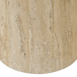 Featuring Avril Travertine Side Table by Dovetail at Amethyst Home. Bring a sense of style and convenience to your home with the Avril Side Table. This eye-catching piece will bring a touch of sophistication to any room, allowing you to enjoy effortless convenience and timeless elegance.Overall Dimensions: 18" W x 18" L x 18" HMaterial : Travertine Sto. Amethyst Home provides interior design, new home construction design consulting, vintage area rugs, and lighting in the Salt Lake City metro area.