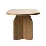 Featuring Navarro Dining Table by Dovetail at Amethyst Home. A modern piece that will serve as the perfect dining table for everyday living. Our Navarro Dining Table features an oval tabletop and a double x-shaped pedestal base that effortlessly combines modern and sculptural design that is admirable from every angle. Crafted with solid oak wood and sealed . Amethyst Home provides interior design, new home construction design consulting, vintage area rugs, and lighting in the Charlotte metro area.