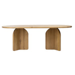 Featuring Navarro Dining Table by Dovetail at Amethyst Home. A modern piece that will serve as the perfect dining table for everyday living. Our Navarro Dining Table features an oval tabletop and a double x-shaped pedestal base that effortlessly combines modern and sculptural design that is admirable from every angle. Crafted with solid oak wood and sealed . Amethyst Home provides interior design, new home construction design consulting, vintage area rugs, and lighting in the Park City metro area.