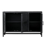 Featuring Owen Black Sideboard by Dovetail at Amethyst Home. This sleek Owen Black Sideboard adds contemporary style and functionality to your living space. Crafted from wood, it provides storage and display options with two drawers and two shelves. Its sleek black finish and minimalistic design bring a modern elegance to any room.
50w x 14d x 32h
Mango wood w. Amethyst Home provides interior design, new home construction design consulting, vintage area rugs, and lighting in the Boston metro area.