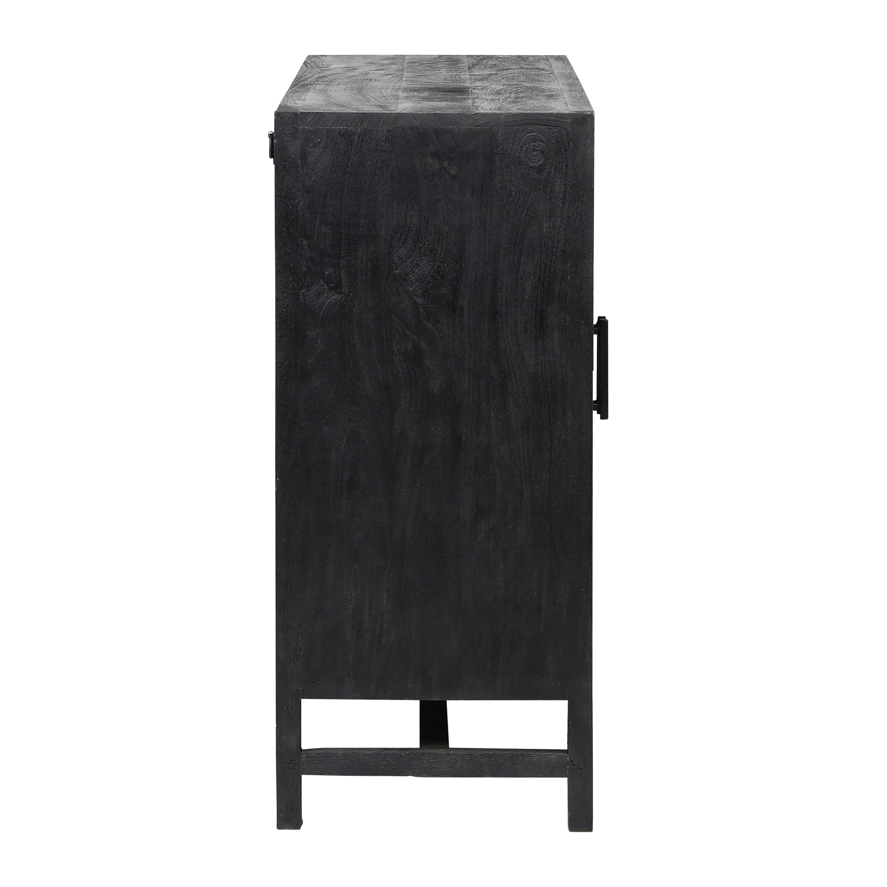 Featuring Owen Black Sideboard by Dovetail at Amethyst Home. This sleek Owen Black Sideboard adds contemporary style and functionality to your living space. Crafted from wood, it provides storage and display options with two drawers and two shelves. Its sleek black finish and minimalistic design bring a modern elegance to any room.
50w x 14d x 32h
Mango . Amethyst Home provides interior design, new home construction design consulting, vintage area rugs, and lighting in the Laguna Beach metro area.