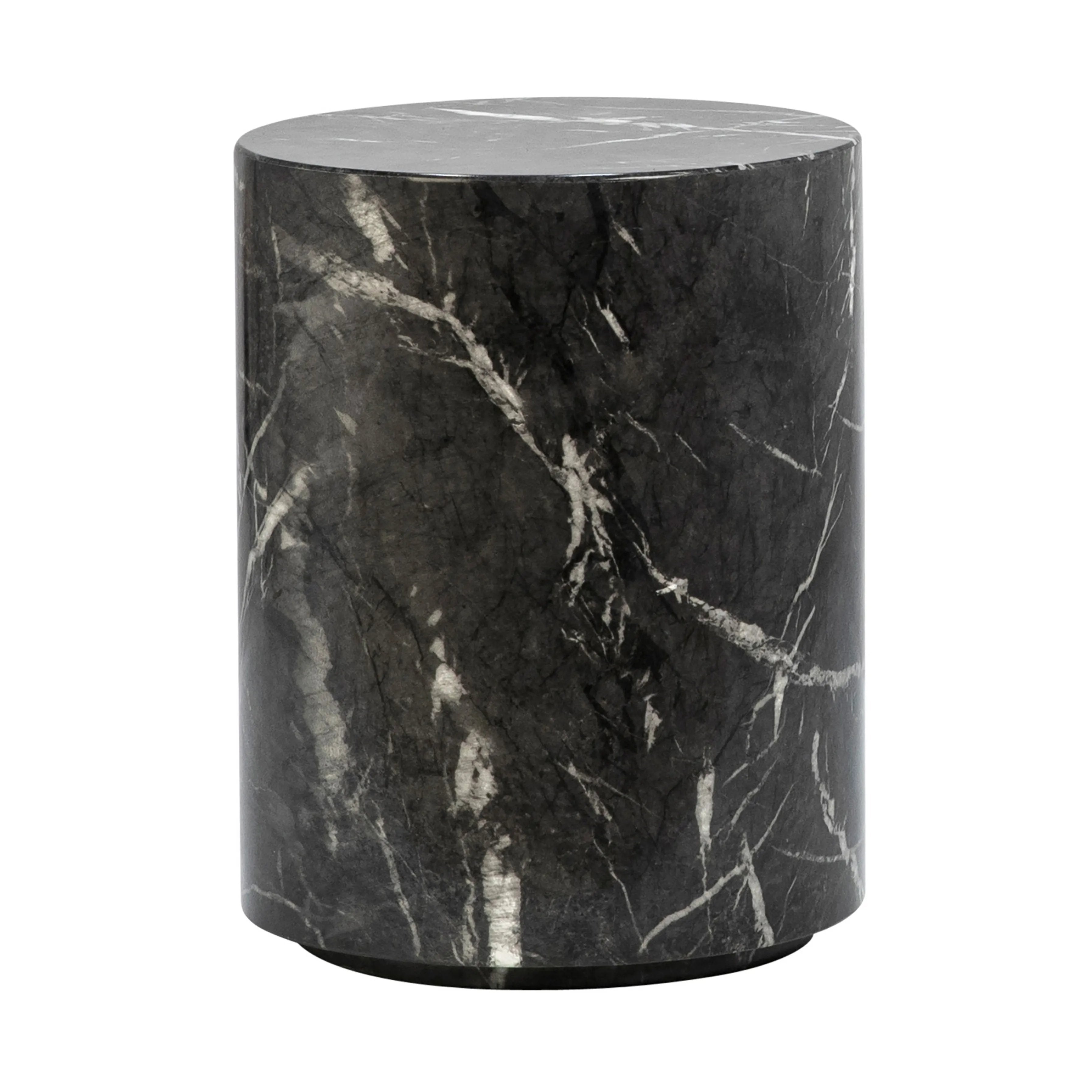 Featuring Regala Side Table by Dovetail at Amethyst Home. Crafted from lightweight concrete and finished with a marbe inspired finish. This 14” round side table is perfectly sized to keep your favorite book or drink within reach. Its contemporary yet classic vibe will add a dash of modern to your bedroom or living room.Overall Dimensions: 14" W x 14" L x 1. Amethyst Home provides interior design, new home construction design consulting, vintage area rugs, and lighting in the Des Moines metro area.