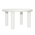 Featuring Lila White Concrete Dining Table by Dovetail at Amethyst Home. Elevate your outdoor dining experience with the Lila White Concrete Dining Table. With its sleek design and sturdy construction, this table provides a stylish and functional addition to any home. Safe for outdoors - enjoy al fresco meals with family and friends, or use it as a gath. Amethyst Home provides interior design, new home construction design consulting, vintage area rugs, and lighting in the Newport Beach metro area.
