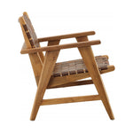 Featuring Sutri Occasional Chair by Dovetail at Amethyst Home. Warm cappuccino leather with comfortable wooden arms - the Sutri chair is an Amethyst fave!  We love the way it looks from the back.
Depth : 28 inFinish : Natural Finish with Brown LeatherHeight : 31 inMaterial : Teak Wood and Full Grain LeatherSeat_depth : 25 inWeight : 29 lbsWidth : 31 in. Amethyst Home provides interior design, new home construction design consulting, vintage area rugs, and lighting in the Winter Garden metro area.
