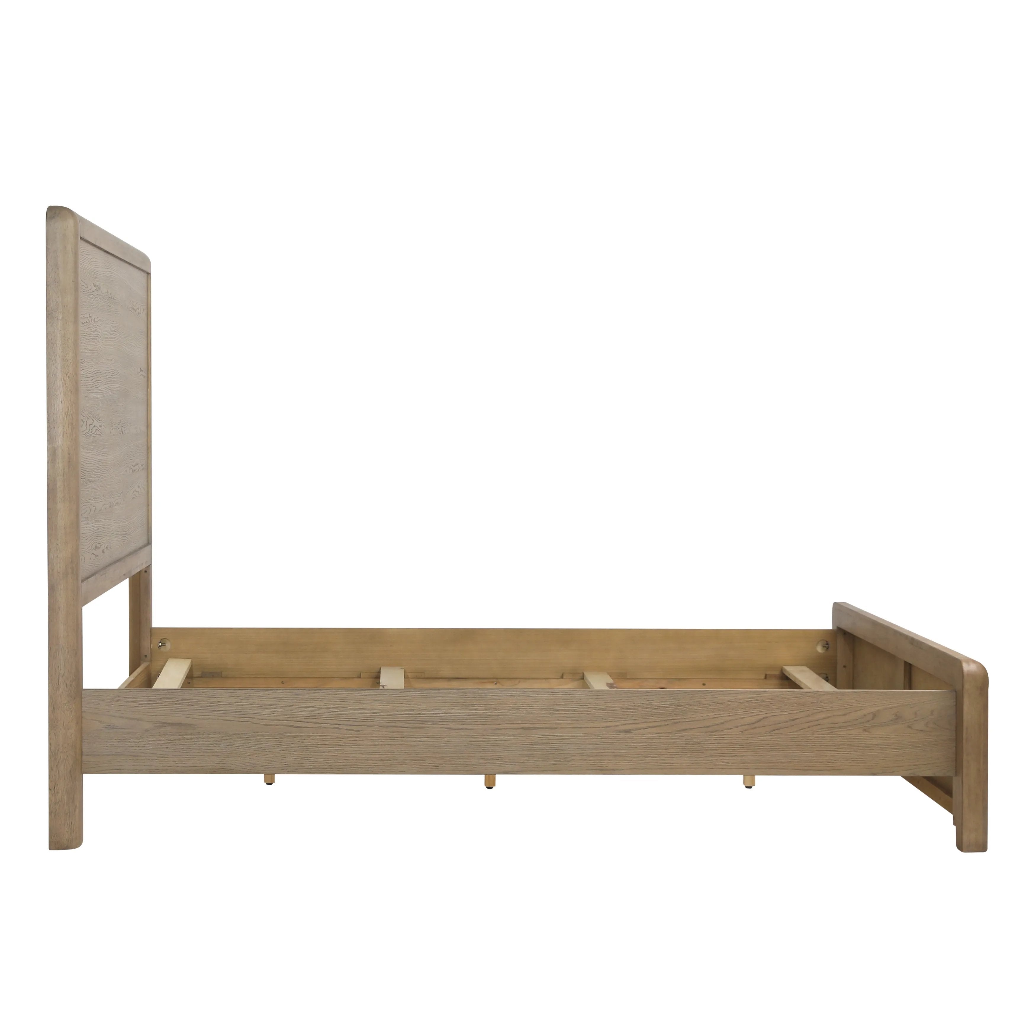 Featuring Tricia Bed by Dovetail at Amethyst Home. Treat yourself to the comfort and convenience of the Tricia Bed. The bed comes with a modern design that makes it the perfect fit for any bedroom. Enjoy a good night's sleep like never before with this bed.
Finish : NaturalMaterial : Rubber Wood and Oak Veneer
Queen: 68"w x 87"d x 59"hKing: 84"w x 87"d x 5. Amethyst Home provides interior design, new home construction design consulting, vintage area rugs, and lighting in the Alpharetta metro area.
