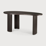 Featuring Boomerang Mahogany Dark Brown Desk by Ethnicraft at Amethyst Home. Inspired by shapes found in nature, the Boomerang collection features a playful, pebble top set on curved legs with a stacked, wood stick effect. The Boomerang desk is a statement piece for any workspace with its organic, eye-catching design unique for the office.
Dimensions: 33"d . Amethyst Home provides interior design, new home construction design consulting, vintage area rugs, and lighting in the Park City metro area.