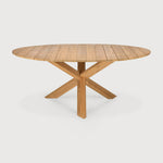 Featuring Circle Outdoor Dining Table by Ethnicraft at Amethyst Home. Our Circle dining table is all about inspiring your loved ones to spend a little more time at the table. Its solid legs intertwine in perfect balance, while the adapted grooved design makes outdoor life a simple pleasure.
Dimensions: 54"d x 54"w x 30"h
Floor Protector : YesMain Material : Tea. Amethyst Home provides interior design, new home construction design consulting, vintage area rugs, and lighting in the Omaha metro area.