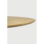 Featuring Corto Dining Table by Ethnicraft at Amethyst Home. Inspired by the vaults within grand architectural designs, the Corto's central-footed base provides both visual interest and practical stability with less leg disturbance for your guests. The solid oak tabletop is crafted into the perfect shape, with unique rounded corners to create welcoming and com. Amethyst Home provides interior design, new home construction design consulting, vintage area rugs, and lighting in the Dallas metro area.