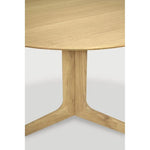 Featuring Corto Dining Table by Ethnicraft at Amethyst Home. Inspired by the vaults within grand architectural designs, the Corto's central-footed base provides both visual interest and practical stability with less leg disturbance for your guests. The solid oak tabletop is crafted into the perfect shape, with unique rounded corners to create welcoming and . Amethyst Home provides interior design, new home construction design consulting, vintage area rugs, and lighting in the Nashville metro area.