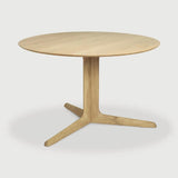 Featuring Corto Dining Table by Ethnicraft at Amethyst Home. Inspired by the vaults within grand architectural designs, the Corto's central-footed base provides both visual interest and practical stability with less leg disturbance for your guests. The solid oak tabletop is crafted into the perfect shape, with unique rounded corners to create welcoming . Amethyst Home provides interior design, new home construction design consulting, vintage area rugs, and lighting in the Newport Beach metro area.