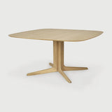 Featuring Corto Dining Table by Ethnicraft at Amethyst Home. Inspired by the vaults within grand architectural designs, the Corto's central-footed base provides both visual interest and practical stability with less leg disturbance for your guests. The solid oak tabletop is crafted into the perfect shape, with unique rounded corners to create welcoming and comf. Amethyst Home provides interior design, new home construction design consulting, vintage area rugs, and lighting in the Tampa metro area.