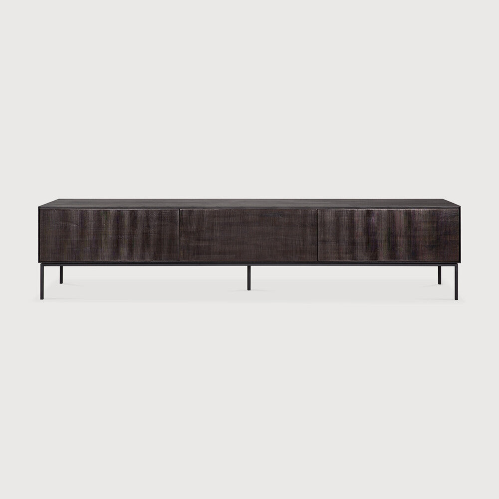 Grooves TV Cupboard Teak Black | shipping 9/29/2025