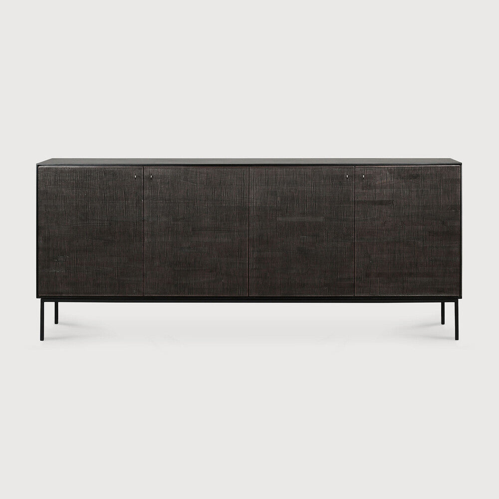 Grooves Sideboard Teak Black | ready to ship!