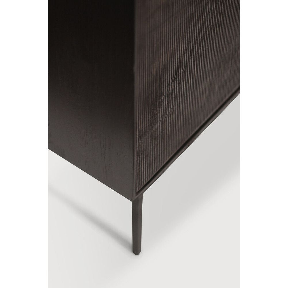 Featuring Grooves Sideboard Teak Black by Ethnicraft at Amethyst Home. The Grooves sideboard is soulful to say the least. Every single line you see is hand carved, making each piece truly unique. Small imperfections are part of the story, even more so: they enhance Grooves' character. The result is a slightly different surface every time, each with its own. Amethyst Home provides interior design, new home construction design consulting, vintage area rugs, and lighting in the Scottsdale metro area.