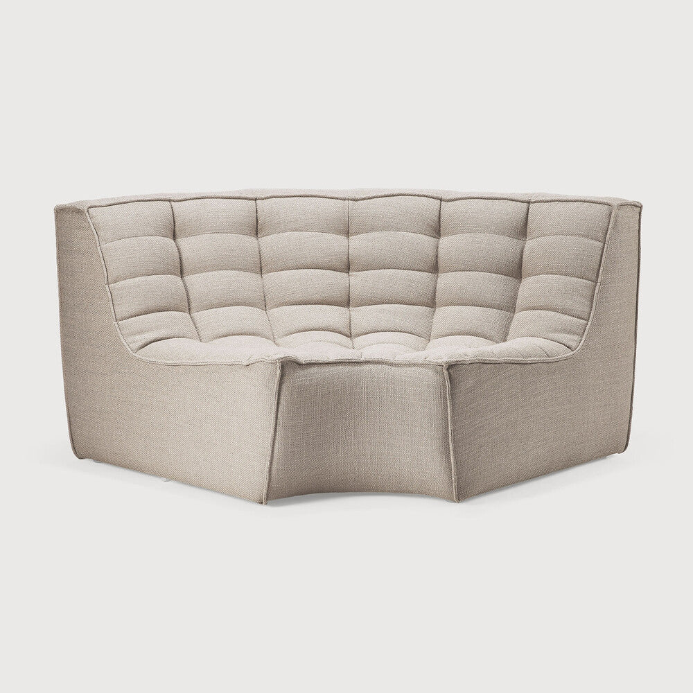 Featuring N701 Beige Modular Sofa Sectional by Ethnicraft at Amethyst Home. The N701 Beige Sofa is an inviting design that oozes comfort and relaxation. By combining the different pieces and sizes, you have unlimited possibilities when it comes to creating your own unique setting. Designed by Jacques Deneef, it’s available in multiple colors and materials.Size for the 1 seater sofa (WxDxH):. Amethyst Home provides interior design services, furniture, rugs, and lighting in the Calabasas metro area.