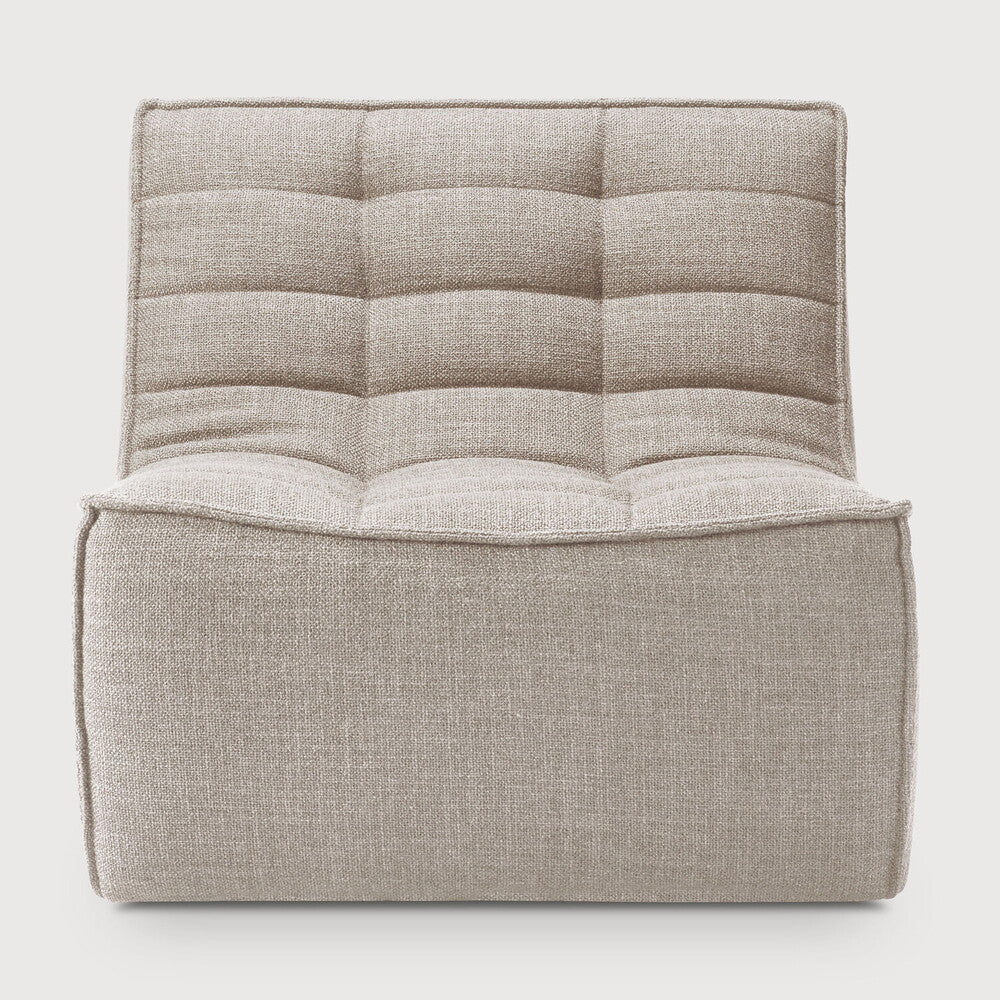 Featuring N701 Beige Modular Sofa Sectional by Ethnicraft at Amethyst Home. The N701 Beige Sofa is an inviting design that oozes comfort and relaxation. By combining the different pieces and sizes, you have unlimited possibilities when it comes to creating your own unique setting. Designed by Jacques Deneef, it’s available in multiple colors and materials.Size for the 1 seater sofa (WxDxH. Amethyst Home provides interior design services, furniture, rugs, and lighting in the Kansas City metro area.